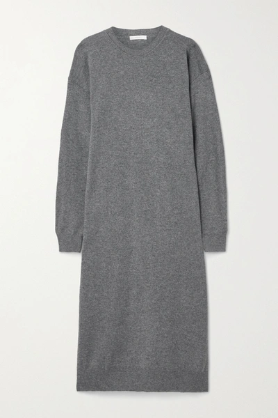 Shop The Row Anibale Cashmere Midi Dress In Gray