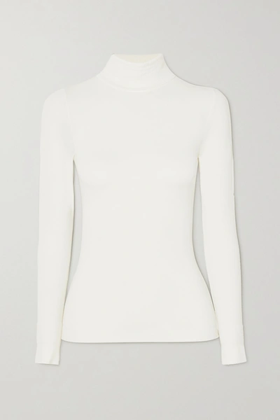 Shop Fusalp Alisier Ii Modal-blend Turtleneck Top In White