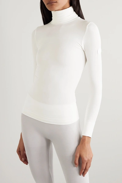 Shop Fusalp Alisier Ii Modal-blend Turtleneck Top In White