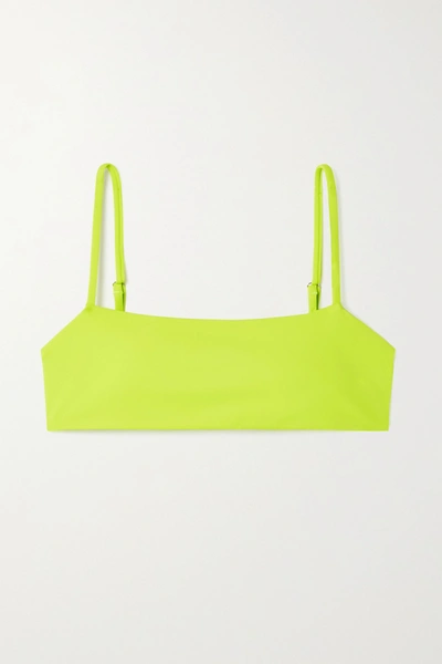 Shop Mara Hoffman + Net Sustain Sia Bikini Top In Chartreuse
