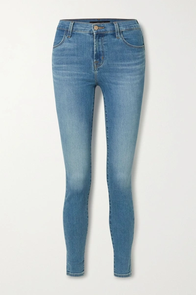 Shop J Brand Maria High-rise Skinny Jeans In Blue