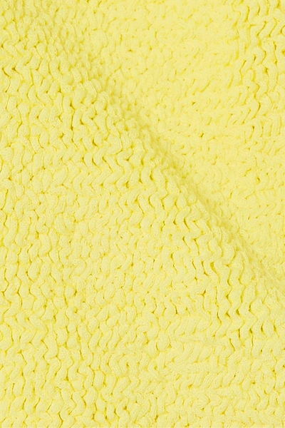 Shop Hunza G + Net Sustain Seersucker Swimsuit In Yellow