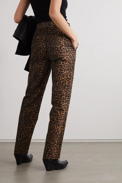 Shop Ksubi Dynamo Leopard-print High-rise Straight-leg Jeans In Leopard Print