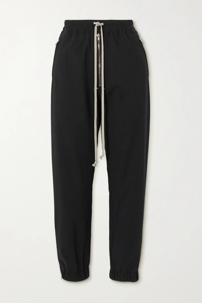 Shop Rick Owens Zip-embellished Woven Track Pants In Black