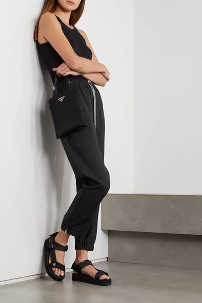 Shop Rick Owens Zip-embellished Woven Track Pants In Black