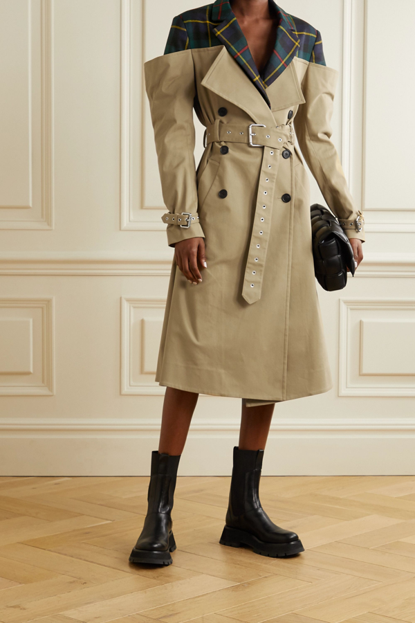 monse deconstructed cotton gabardine trench coat
