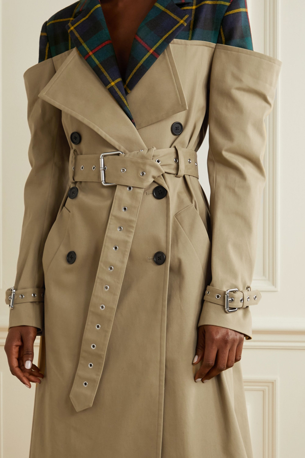 monse deconstructed cotton gabardine trench coat