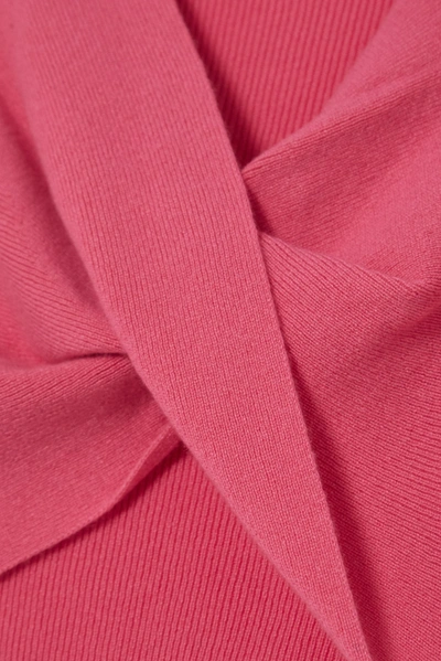 Shop Gauge81 Durham Twist-front Ribbed Cashmere Sweater In Pink