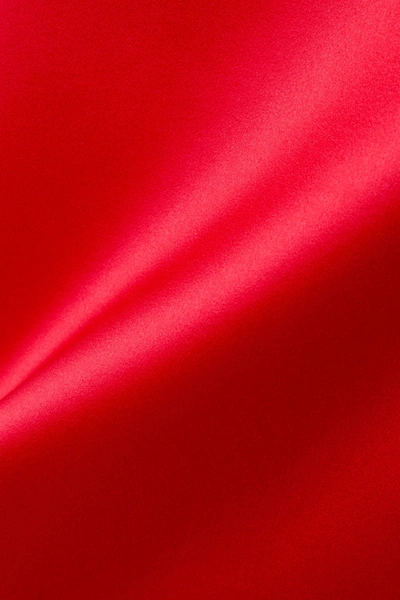 Shop Christopher Kane Duchesse-satin Midi Skirt In Red