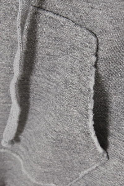 Shop Nili Lotan Rayne Mélange Cotton-blend Jersey Hoodie In Gray
