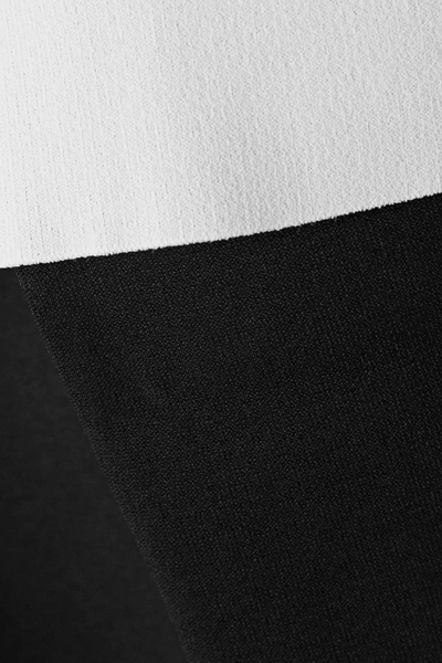 Shop Proenza Schouler Off-the-shoulder Two-tone Stretch-knit Top In Black