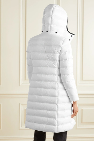 Shop Moncler Moka Hooded Quilted Shell Down Coat In White