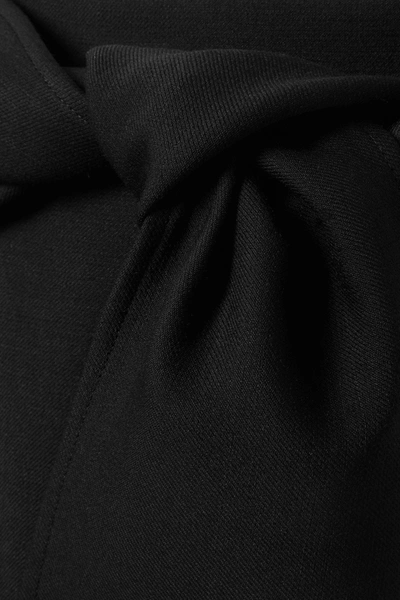 Shop Le 17 Septembre Belted Woven Wide-leg Pants In Black