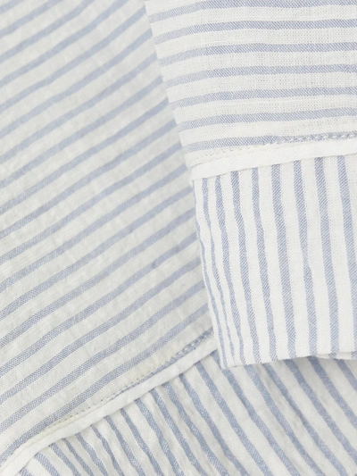Shop Eberjey Nautico Striped Cotton-blend Camisole In Sky Blue