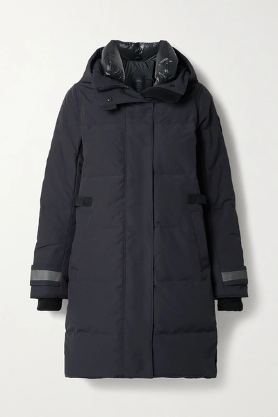 Shop Canada Goose Bennett Hooded Quilted Shell Down Parka In Midnight Blue