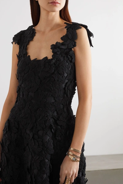 Shop The Row Luciano Appliquéd Woven Gown In Black