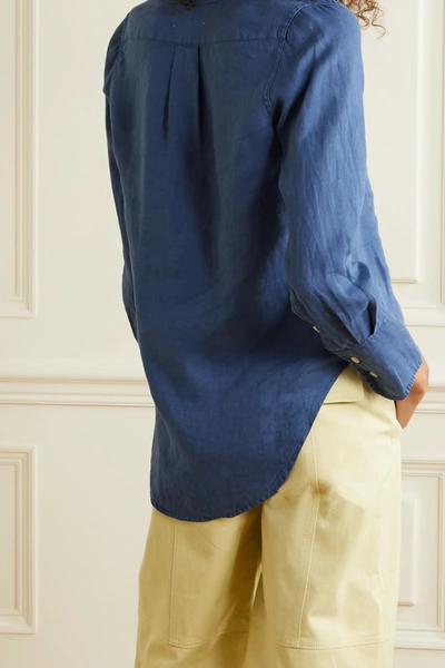 Shop Alex Mill Standard Linen Shirt In Blue