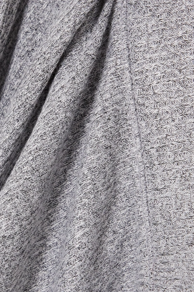 Shop Rag & Bone Ribbed Mélange Stretch-knit Flared Pants In Light Gray