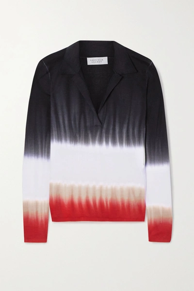 Shop Gabriela Hearst Elaine Tie-dyed Cashmere Sweater In Red