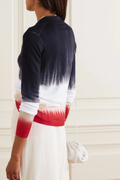 Shop Gabriela Hearst Elaine Tie-dyed Cashmere Sweater In Red