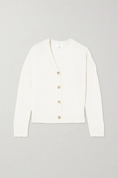 Shop Allude Cashmere Cardigan In White