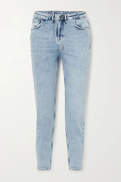 Shop Ksubi Pointer Slim-leg Jeans In Light Denim