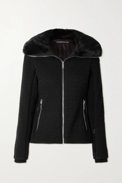 Shop Fusalp Montana Iv Faux Fur-trimmed Quilted Ski Jacket In Black