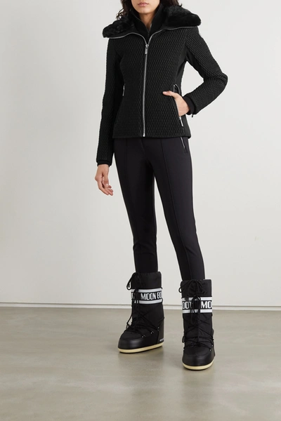 Shop Fusalp Montana Iv Faux Fur-trimmed Quilted Ski Jacket In Black