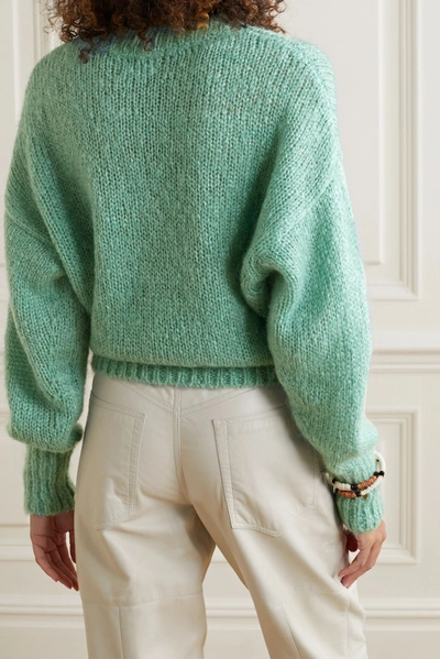 Shop Isabel Marant Estelle Mohair-blend Sweater In Teal