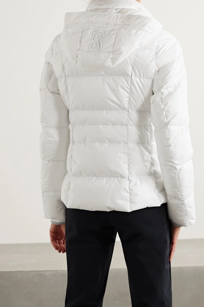 Shop Bogner Coro-d Hooded Layered Quilted Down Ski Jacket In White