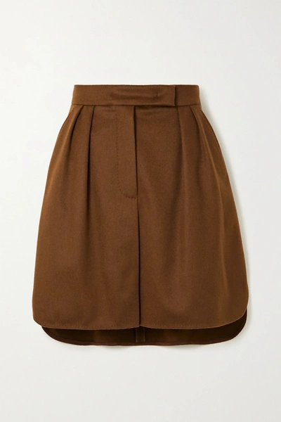 Shop Max Mara Zorro Camel Hair Mini Skirt In Brown