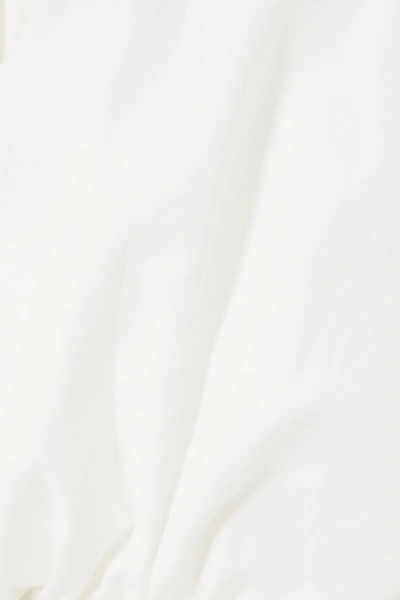 Shop Reformation Celia Open-back Organic Cotton-blend Poplin Top In White
