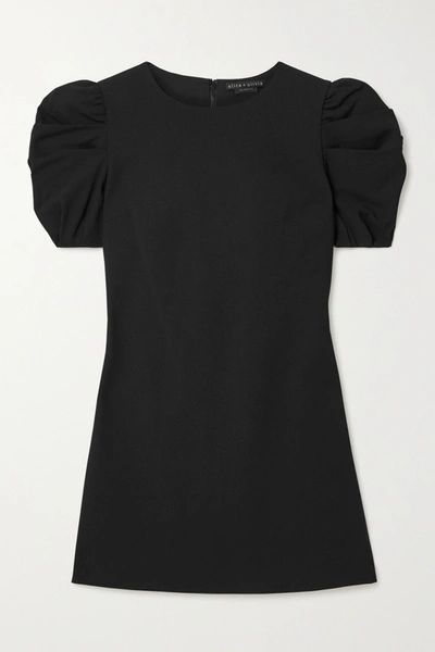 Shop Alice And Olivia Hanita Crepe Mini Dress In Black