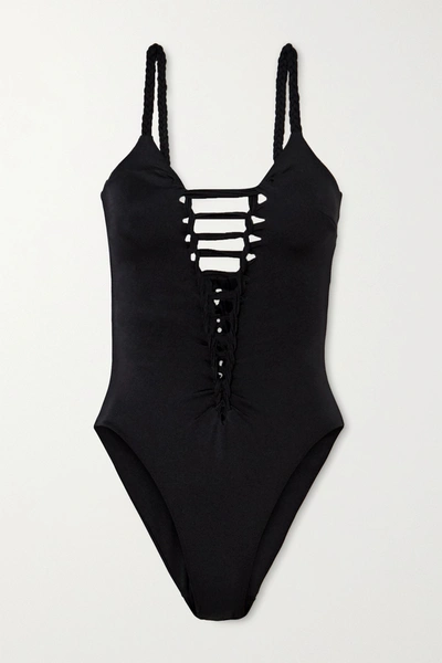 Shop Agent Provocateur Marlow Cutout Swimsuit In Black