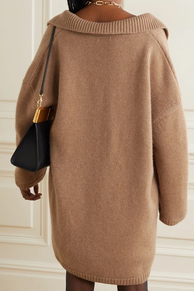 Shop Khaite Sebastian Oversized Cashmere Sweater In Tan