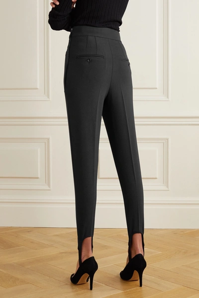 Shop Isabel Marant Nanou Crepe Slim-leg Stirrup Pants In Black