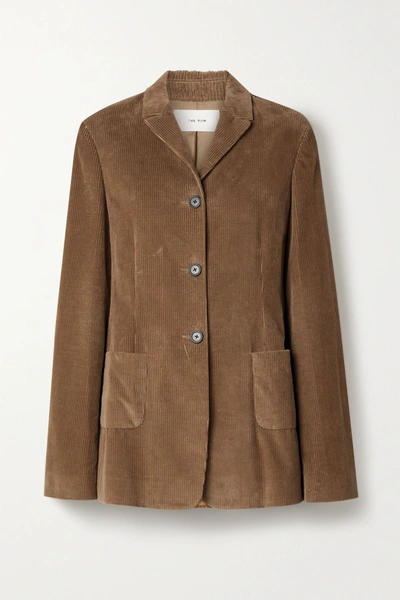 Shop The Row Giedre Cotton-corduroy Jacket In Light Brown