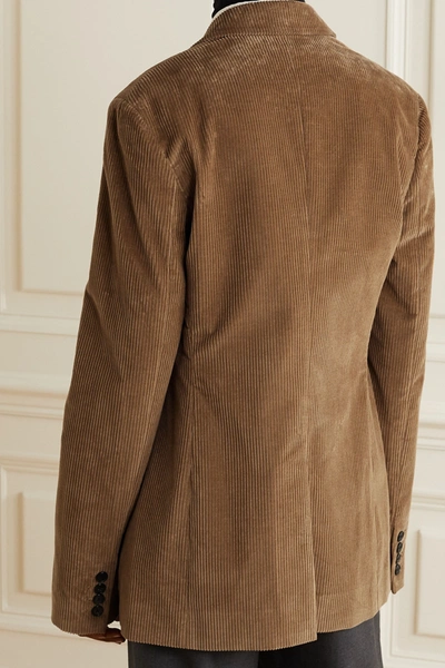 Shop The Row Giedre Cotton-corduroy Jacket In Light Brown