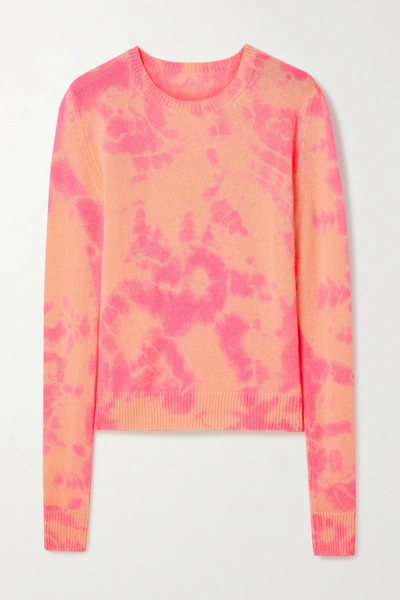 Shop The Elder Statesman Hot Tranquility Tie-dyed Cashmere Sweater In Pink