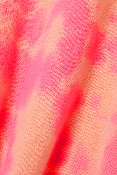 Shop The Elder Statesman Hot Tranquility Tie-dyed Cashmere Sweater In Pink