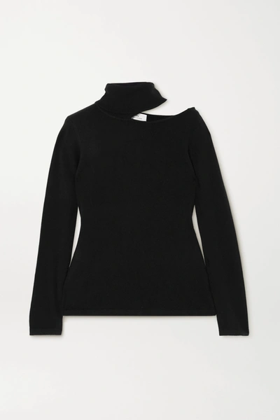 Shop Arch4 Cutout Cashmere Turtleneck Sweater In Black