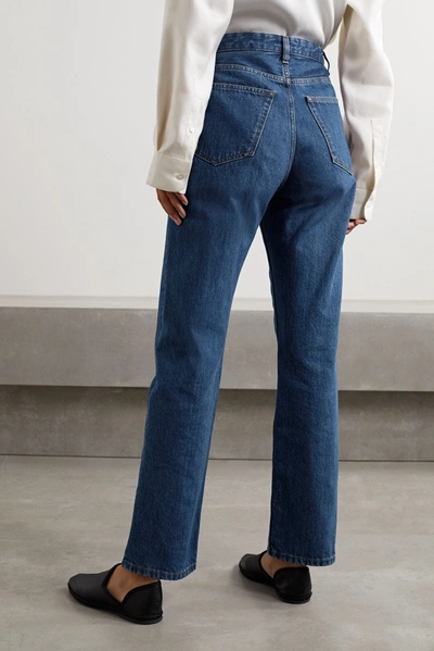 Shop The Row Christie High-rise Straight-leg Jeans In Mid Denim