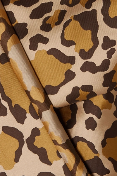 Shop Anna Mason Bay Leopard-jacquard Wide-leg Pants In Leopard Print