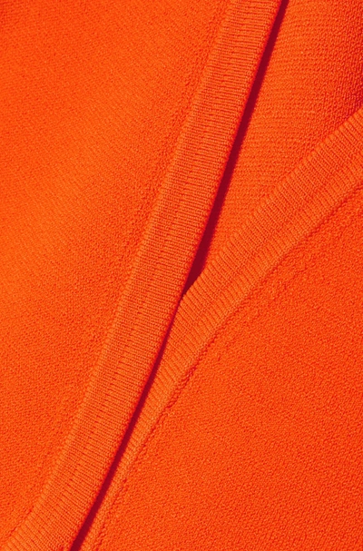 Shop Diane Von Furstenberg Mirella Knitted Wrap Top In Bright Orange