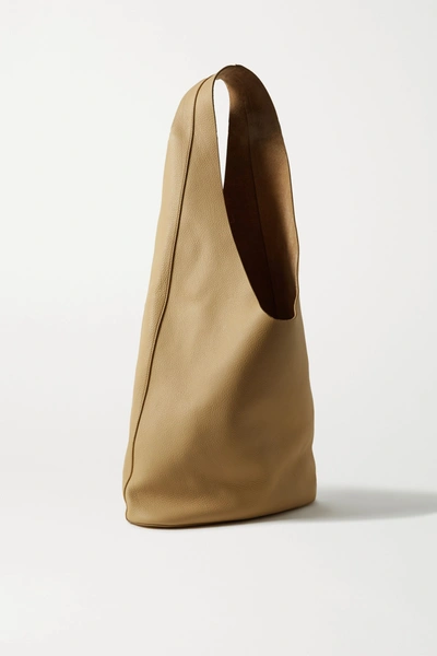 Shop The Row Bindle Three Textured-leather Shoulder Bag In Neutrals