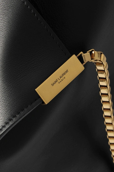 Shop Saint Laurent Suzanne Medium Leather Shoulder Bag In Black