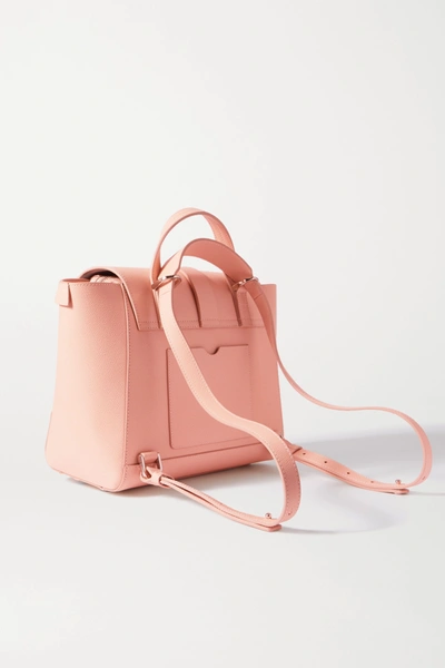 Shop Senreve Midi Maestra Convertible Textured-leather Shoulder Bag In Blush