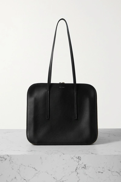 Shop The Row Tr3 Leather Shoulder Bag In Black