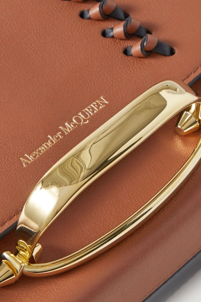 Shop Alexander Mcqueen The Story Leather Shoulder Bag In Brown