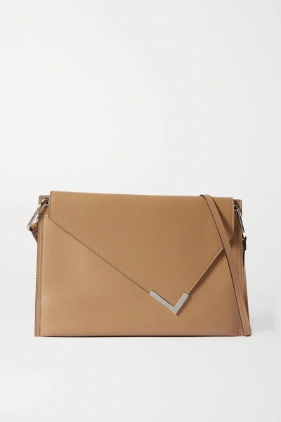 Shop Isabel Marant Tryne Leather Shoulder Bag In Brown